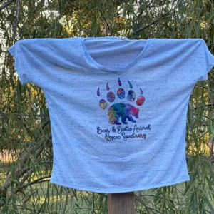 Medium Marble Blue T-Shirt w/ Flower Color Logo